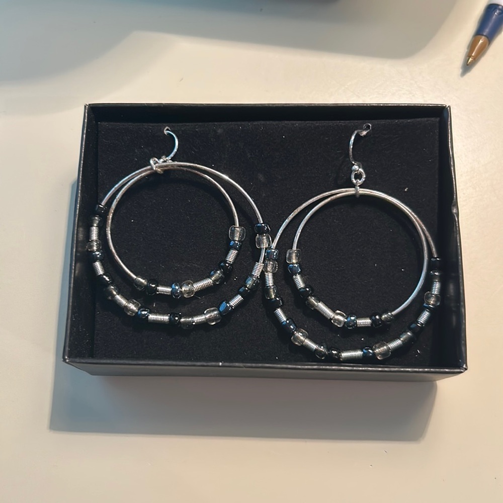 AVON hoop earrings with beads